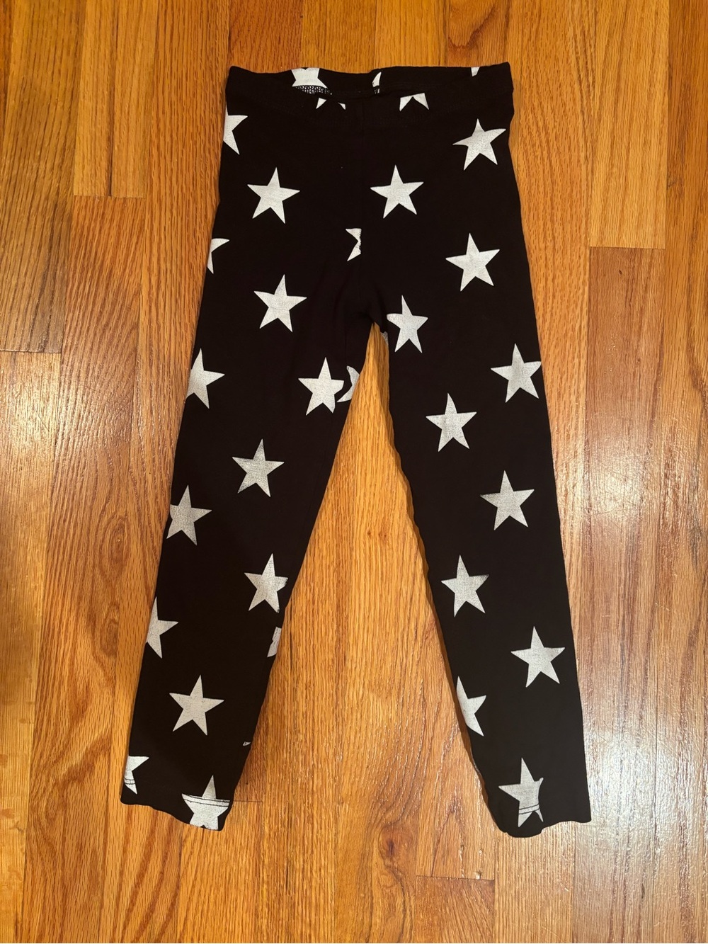 Flowers by Zoe Black Leggings with White Star Print